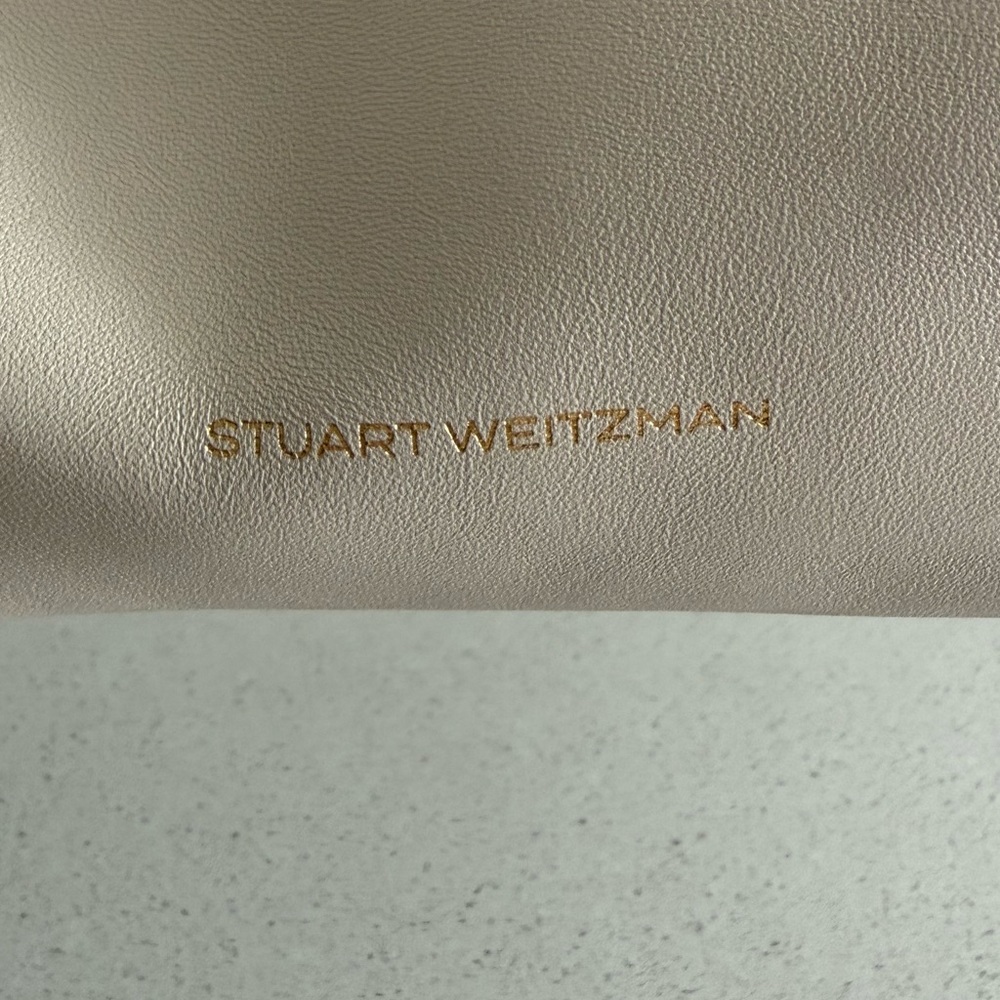 Stuart Weitzman Moda Oat Cream Italian Leather Hobo Bag Made In Italy - Picture 4 of 7